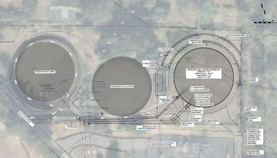 Predesign and design of a new 3.0 MG Sylvan Hill reservoir to expand storage capacity while balancing constructability, water quality, and cost efficiency.